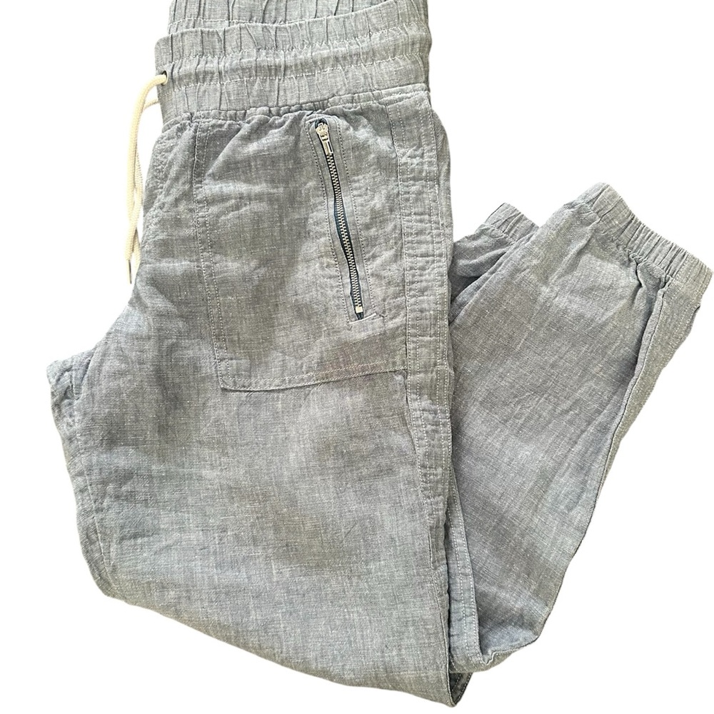 Athleta Women's Cabo Linen Jogger - light blue chambray sz 6